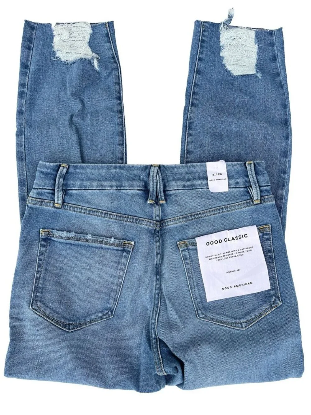 Good American Good Classic Jeans 25 28 29 Indigo 334 High Rise Straight